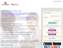 Tablet Screenshot of mychart.texaschildrens.org